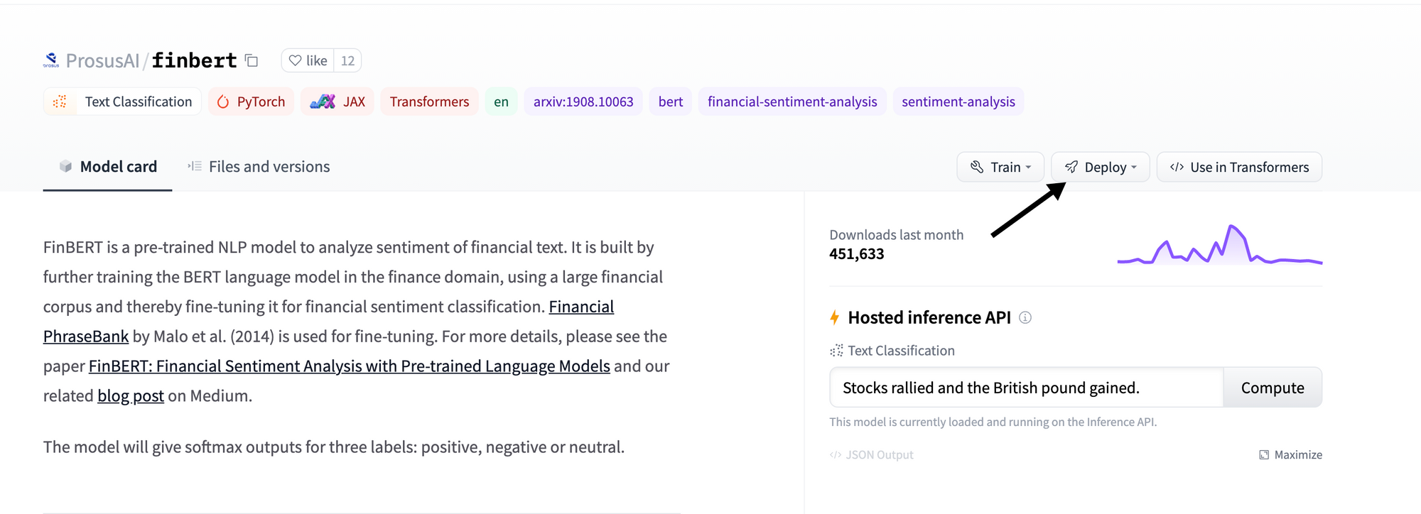 Text Classification With Hugging Face's API